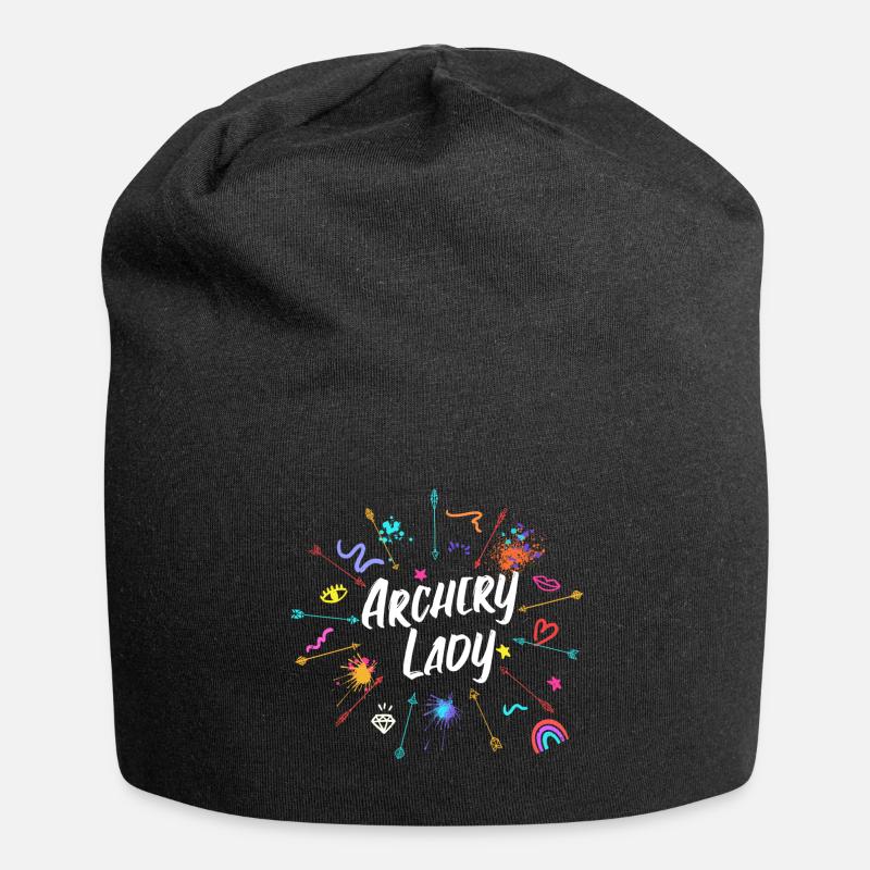 Bogenschützin - Geschenk Bogenschießen Frau - Jersey-Beanie - Schwarz