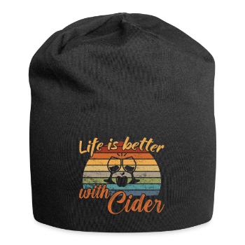 Life is better with Cider / Cider - Jersey Beanie - black - Front