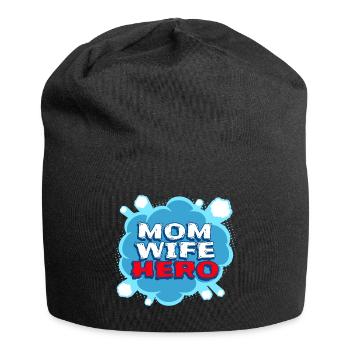 Mom wife hero - Bonnet en jersey - noir - Devant