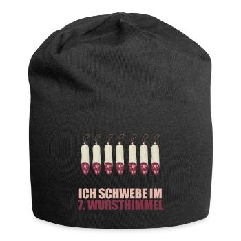 Ich schwebe im 7 Wursthimmel - Jersey-Beanie - Schwarz - Vorne
