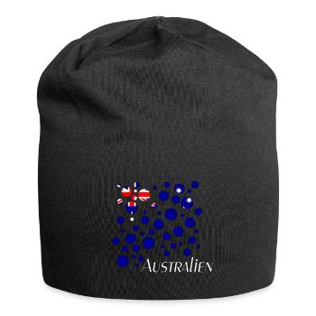 Australien Down Under - Jersey-Beanie - Schwarz - Vorne