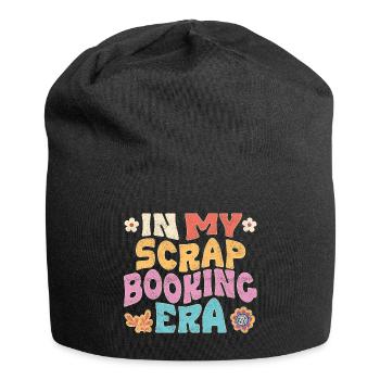 À l’époque du scrapbooking - Bonnet en jersey - noir - Devant