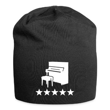 Klavier - Jersey-Beanie - Schwarz - Vorne