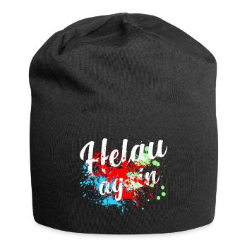 Helau Fasching, Fastnacht - Jersey-Beanie - Schwarz - Vorne
