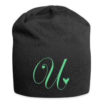 Monogram U Heart Vine - Jersey Beanie - black - Front