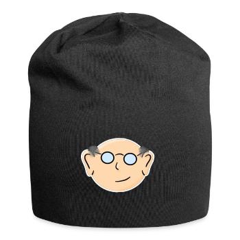 Opa Zeichnung Geschenk Geschenkidee Großeltern - Jersey-Beanie - Schwarz - Vorne