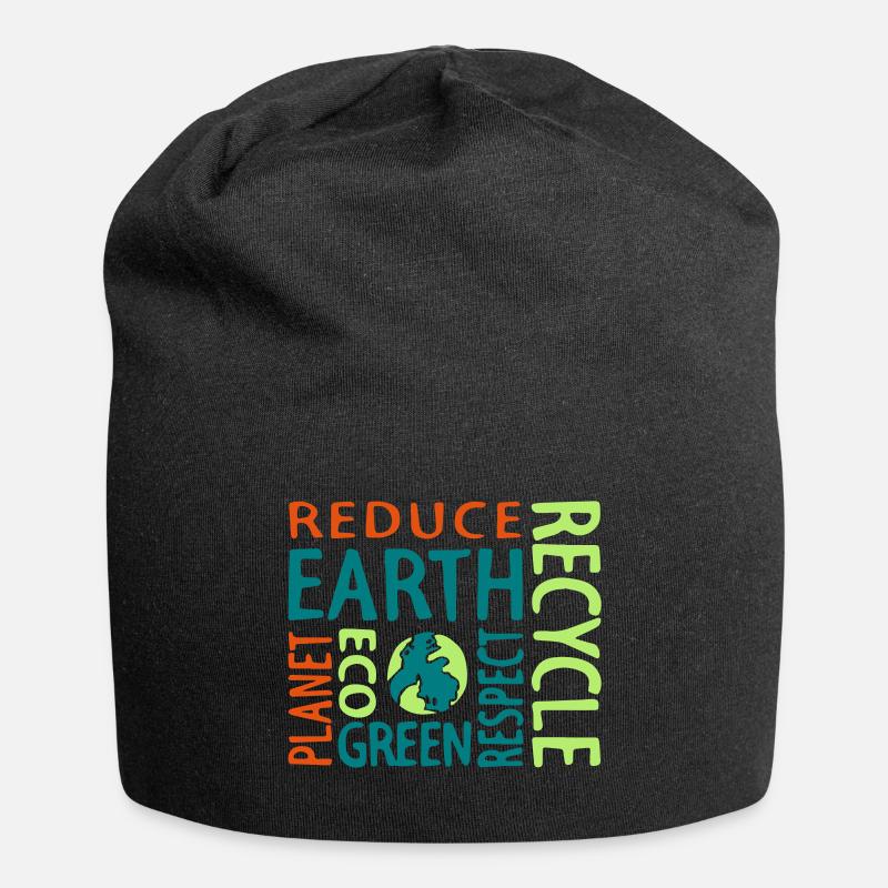 Save the planet - Jersey Beanie - black