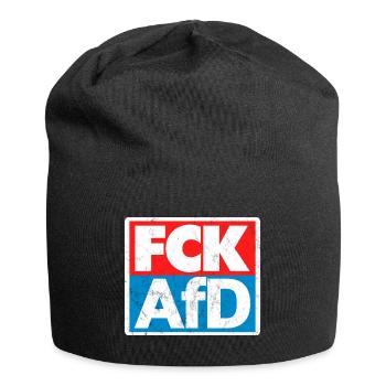 FCK AFD - Jersey-Beanie - Schwarz - Vorne