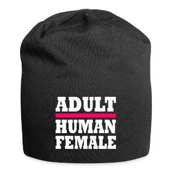 adult human female - Jersey-Beanie - Schwarz - Vorne