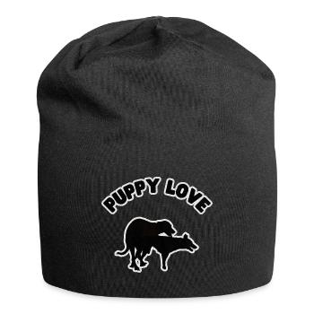 Puppy Love Black Grunge - Jersey Beanie - black - Front