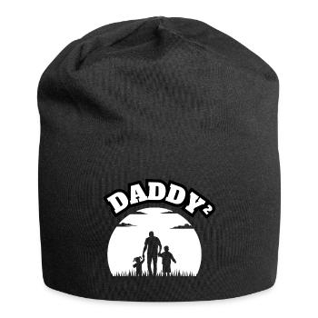 Daddy² 2 Kids Boy And Girl White - Jersey-Beanie - Schwarz - Vorne