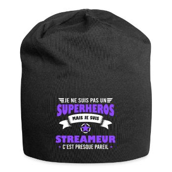 Streameur cadeau drôle région streaming twitch - Bonnet en jersey - noir - Devant