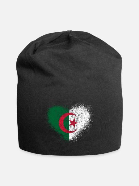 Algerien - Jersey-Beanie - Schwarz