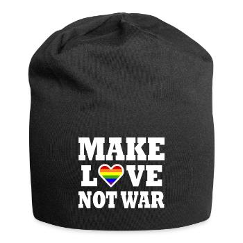 Make love not war - Bonnet en jersey - noir - Devant
