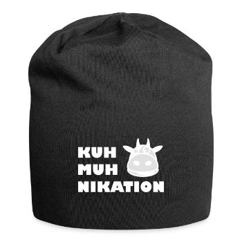 Kommunikation Kuh - Jersey-Beanie - Schwarz - Vorne