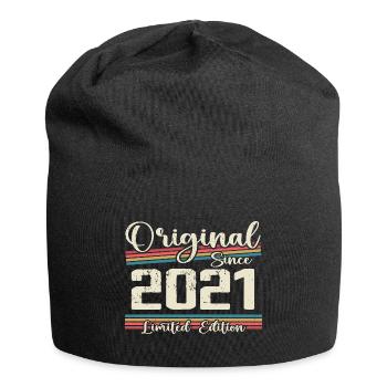 2021 Vintage Retro Geburtstagsgeschenk 2021 - Jersey-Beanie - Schwarz - Vorne