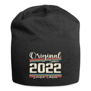 2022 Vintage Retro Geburtstagsgeschenk 2022 - Jersey-Beanie - Schwarz - Vorne