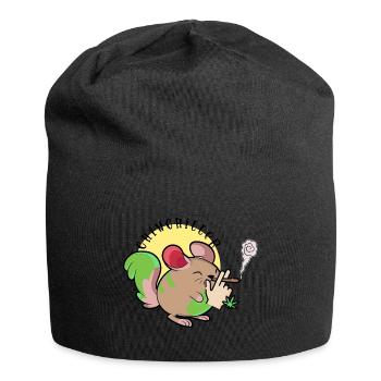 Chinchiller Chinchilla Weed Smoking Smoking - Jersey Beanie - black - Front