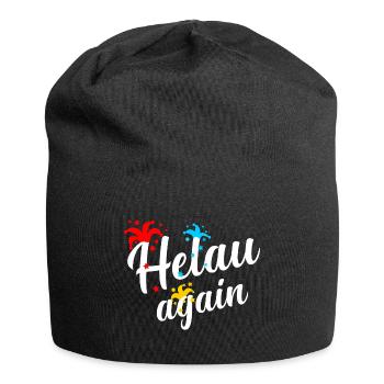 Helau, Fasching, Carnaval, Fasnacht, Fasnet - Bonnet en jersey - noir - Devant