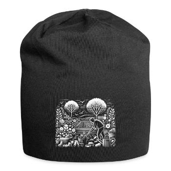 Jardinage - Bonnet en jersey - noir - Devant