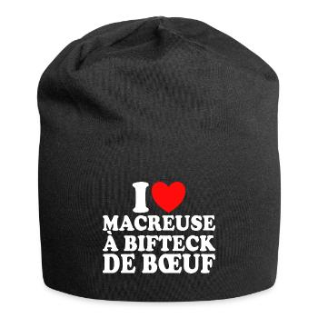 Boucher I Love Macreuse À Bifteck De Boeuf - Bonnet en jersey - noir - Devant