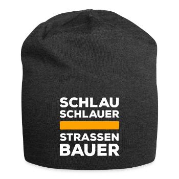 Schlau, Schlauer Straßenbauer - Jersey-Beanie - Anthrazit - Vorne