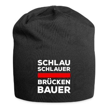 Schlau, schlauer Brückenbauer - Jersey-Beanie - Schwarz - Vorne