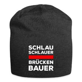 Schlau, schlauer Brückenbauer - Jersey-Beanie - Anthrazit - Vorne