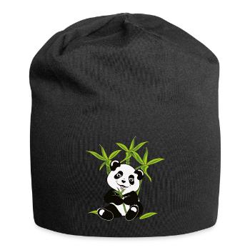 Panda Bear - Jersey Beanie - black - Front