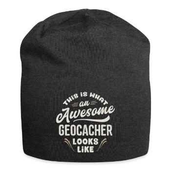This Is What An Awesome Geocacher Looks Like - Jersey Beanie - charcoal grey - Front