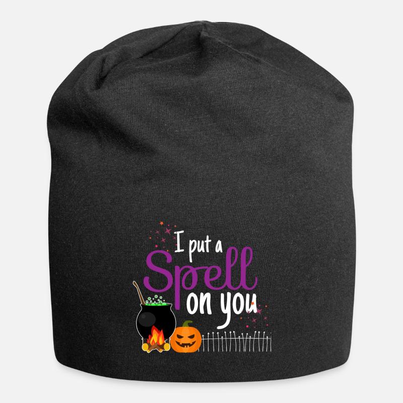 I Put A Spell On You - Halloween Zauberei Fluch - Jersey-Beanie - Schwarz
