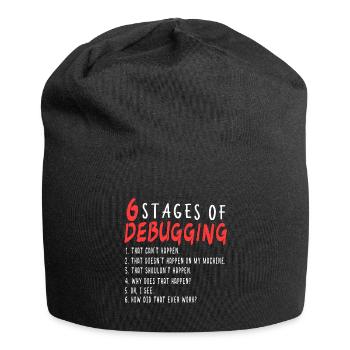 Debugging Definition Programmierer I Fehlersuche - Jersey-Beanie - Schwarz - Vorne