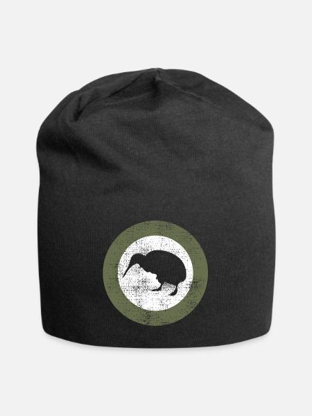 Kiwi - Jersey-Beanie - Schwarz