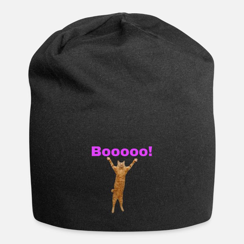 Cat scared - Jersey Beanie - black