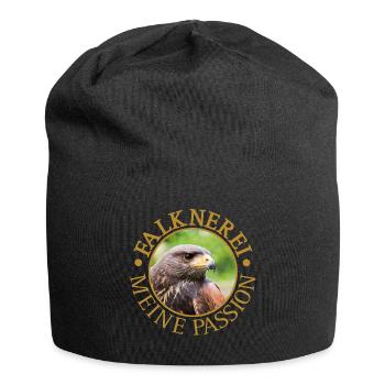Falknerei meine Passion Geschenkidee - Jersey-Beanie - Schwarz - Vorne