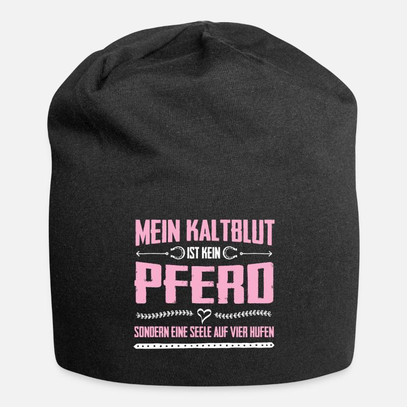 Kaltblut Pferd Seele Auf Hufen Geschenk - Jersey-Beanie - Schwarz