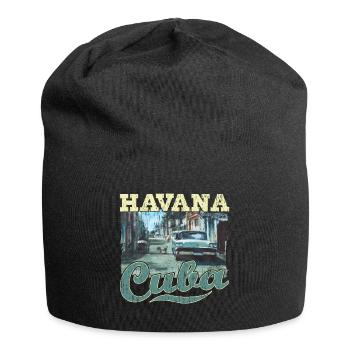 La Havane Cuba Graffiti Street Art - Bonnet en jersey - noir - Devant