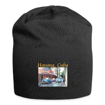 La Havane Cuba Floridita Art - Bonnet en jersey - noir - Devant