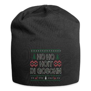 HO HO HOIT DI GOSCHN UGLY XMAS Weihnachtsgeschenk - Jersey-Beanie - Schwarz - Vorne