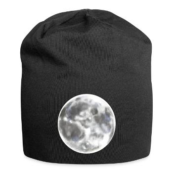 Nuit de pleine lune lune - Bonnet en jersey - noir - Devant