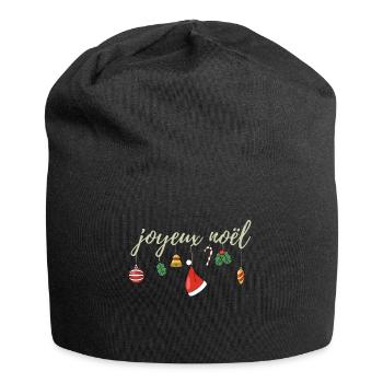 Weihnachten Joyeux Noel - Jersey-Beanie - Schwarz - Vorne