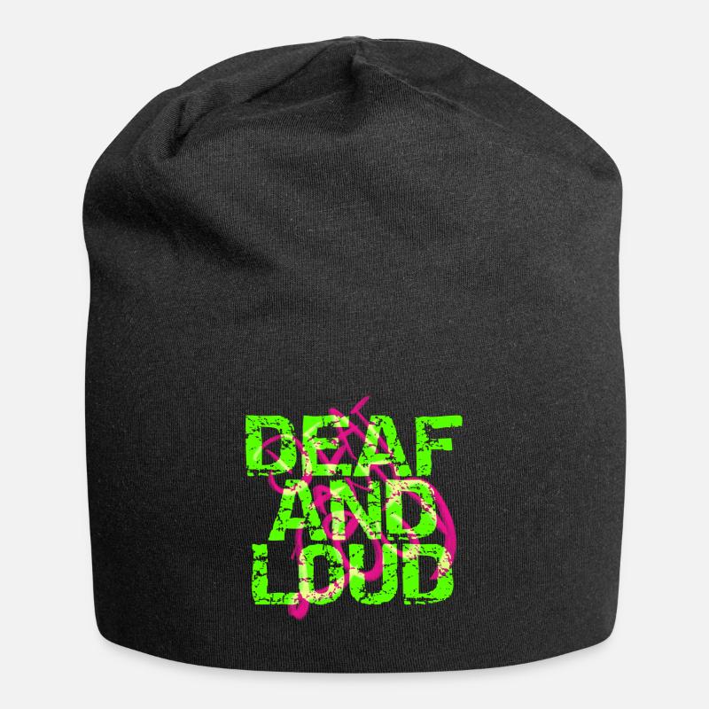 Deaf and loud - Jersey Beanie - black