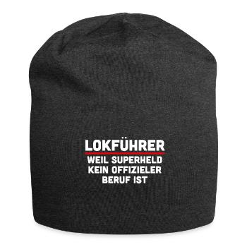 Lokführer Zugführer Geschenk - Jersey-Beanie - Anthrazit - Vorne