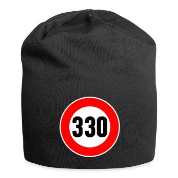 Limite de vitesse 330 Anti limite de vitesse Funny Highway - Bonnet en jersey - noir - Devant