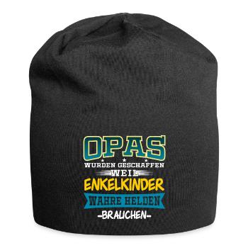 Opa Großvater Opi Geschenk - Jersey-Beanie - Schwarz - Vorne