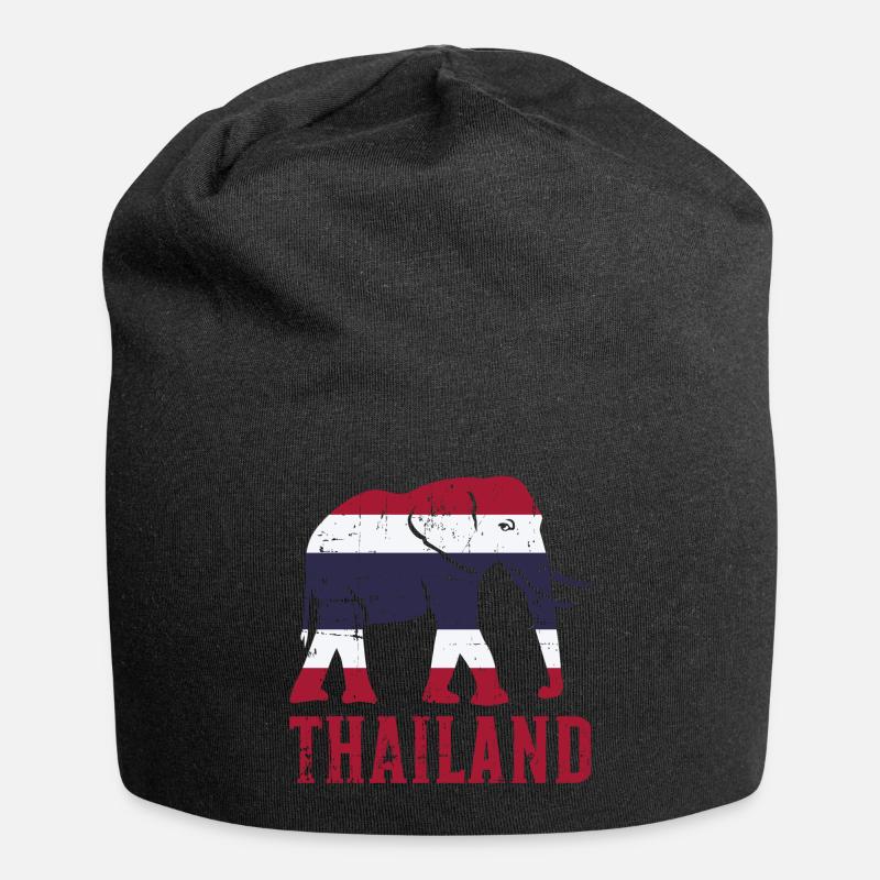 Thailand - Jersey-Beanie - Schwarz