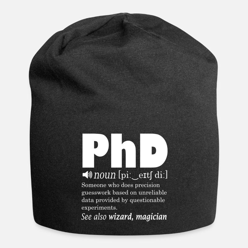 Doctorat - Bonnet en jersey - noir