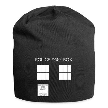Police box - Bonnet en jersey - noir - Devant