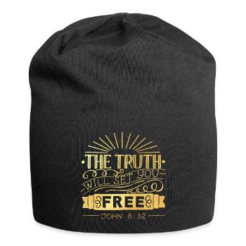 Die Wahrheit wird Ihre freien christlichen Religiösen befreien - Jersey-Beanie - Schwarz - Vorne