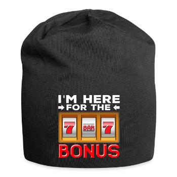 Spielautomat Glücksspiel Lustiger Casino Fan - Jersey-Beanie - Schwarz - Vorne
